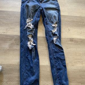 Distressed jeans